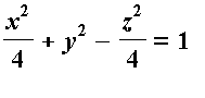 x^2/4+y^2-z^2/4 = 1
