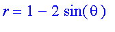 r = 1-2*sin(theta)