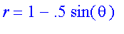 r = 1-.5*sin(theta)