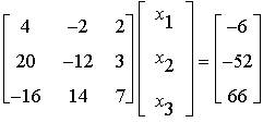 matrix([[4, -2, 2], [20, -12, 3], [-16, 14, 7]])*ma...
